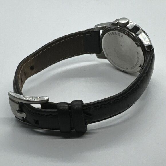 Fossil PR5427 Men's Black Leather Analog Dial Quartz Genuine Wrist Watch AEA356 - Picture 10 of 11